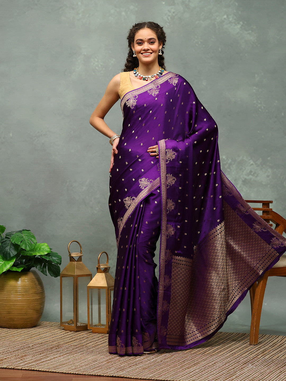 Woven Border Art Silk Saree
