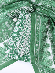 Printed Cotton Blend Unstitched Suit With Dupatta