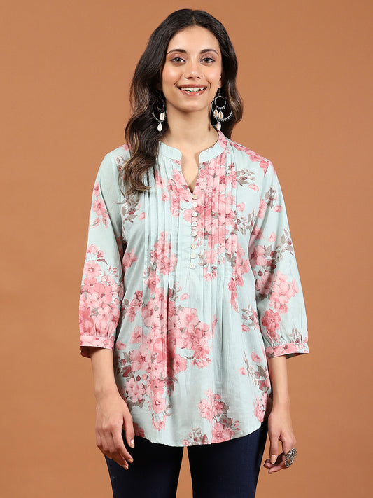 Printed Cotton Blend Kurta