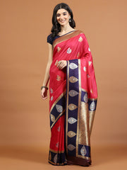 Zari Jaal Woven Art Silk Saree