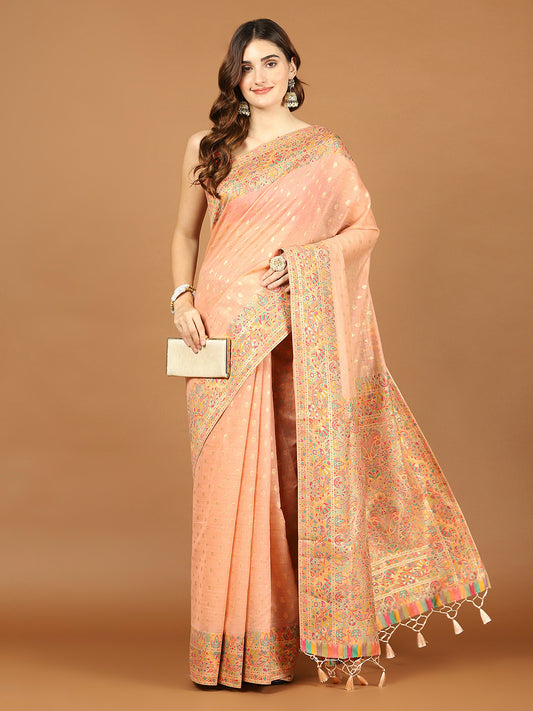 Zari Booti Art Handloom Woven Saree