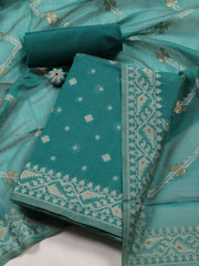 Jamdani Chanderi Unstitched Suit Piece With Dupatta
