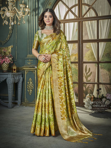 Zari Jaal Art Silk Woven Saree