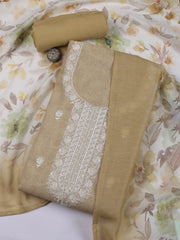 Printed Linen Unstitched Suit Piece With Dupatta