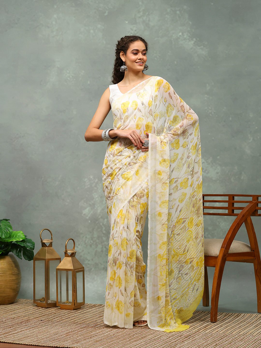 Digital Printed Georgette Saree