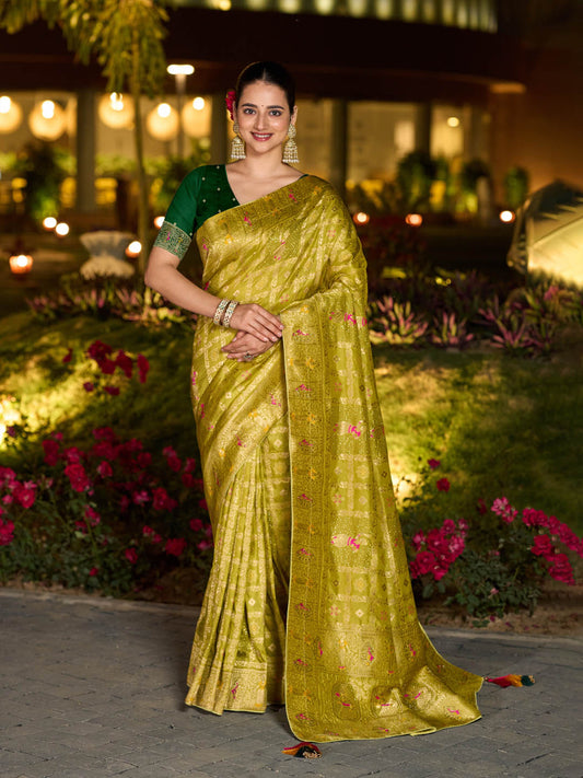 Sequence Embroidery Art Silk Saree