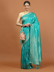 Zari Border Woven Art Silk Saree