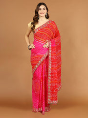 Bandhez Georgette Embroidery Saree