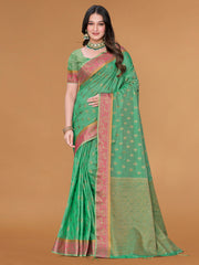 Zari Jaal Cotton Woven Saree