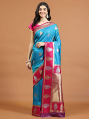 Zari Jaal Woven Art Silk Saree