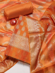 Woven Chanderi Unstitched Suit With Dupatta