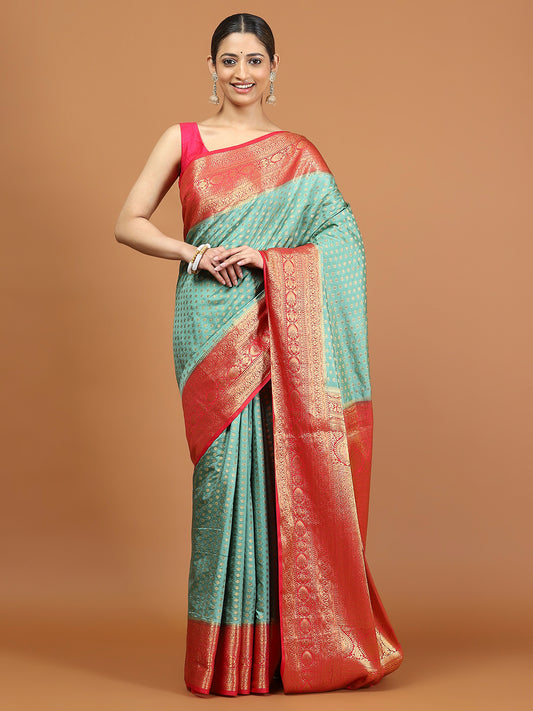 Zari Border Woven Art Silk Saree