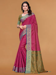 Zari Jaal Cotton Woven Saree