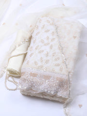 Embroidered Chiffon Unstitched Suit With Dupatta