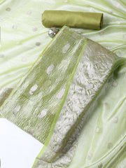 Woven Tissue Unstitched Suit With Dupatta