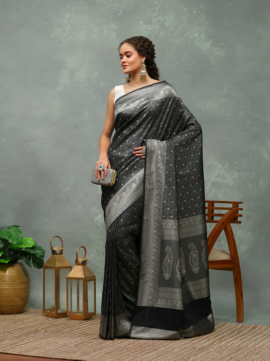 Woven Border Art Silk Saree