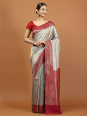 Zari Border Woven Art Silk Saree