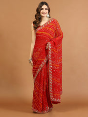 Bandhez Georgette Embroidery Saree