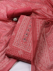 Printed Linen Unstitched Suit With Dupatta