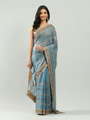 Embroidery Border Organza Saree