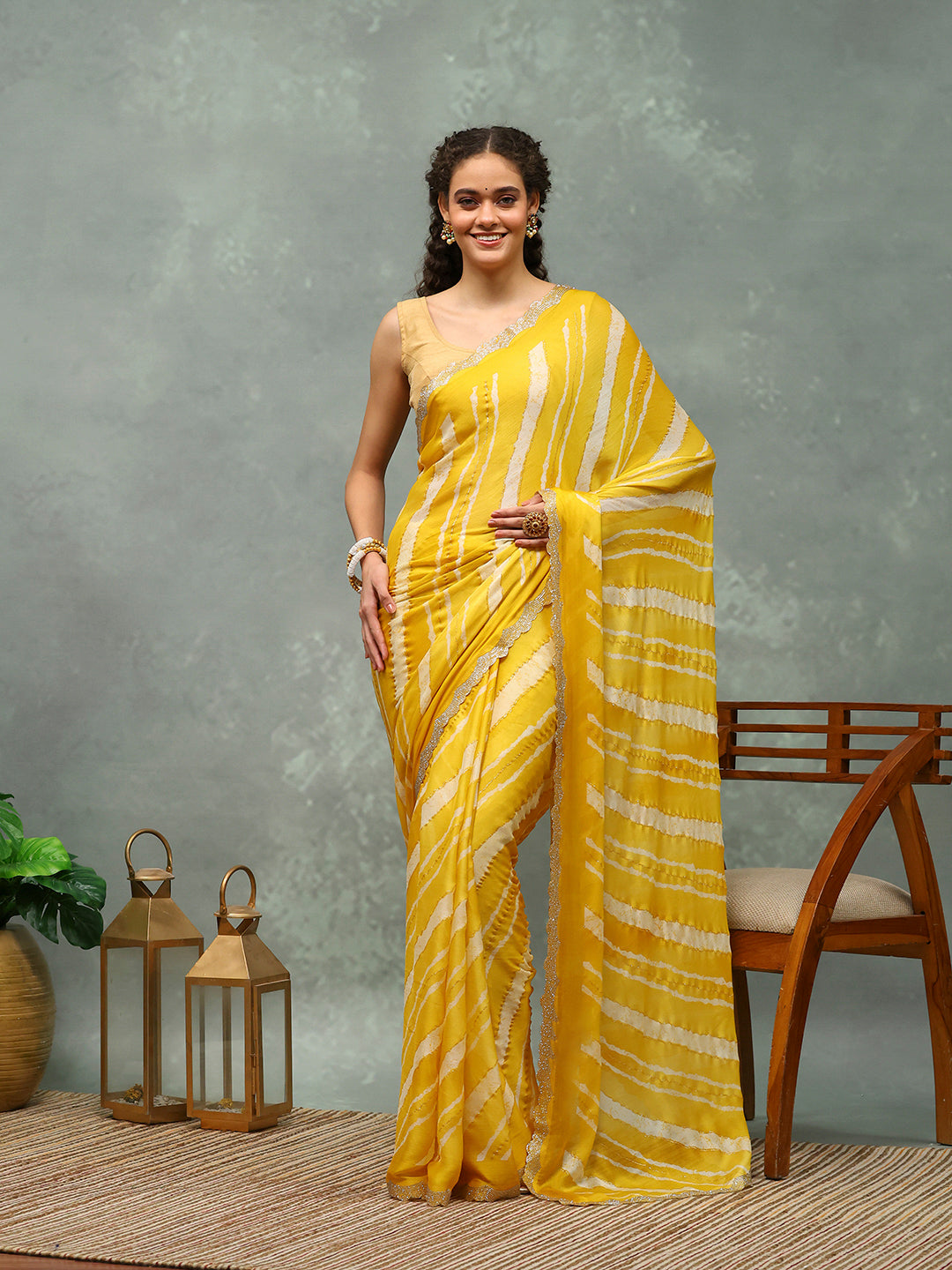 Digital Printed Chiffon Saree