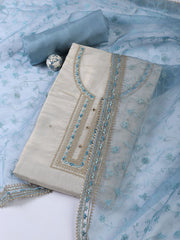 Neck Embroidery Tissue Unstitched Suit With Dupatta