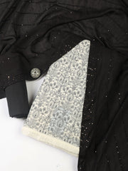 Embroidery Chanderi Unstitched Suit With Dupatta