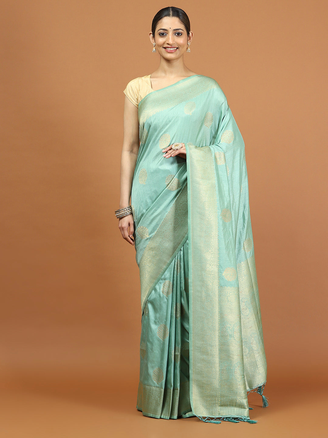 Zari Border Woven Art Silk Saree
