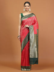 Zari Border Woven Art Silk Saree