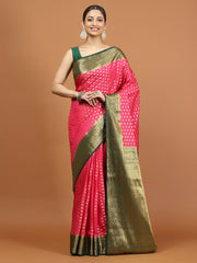 Zari Border Woven Art Silk Saree