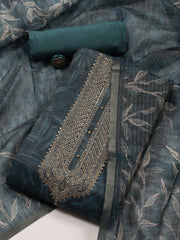 Neck Embroidered Tissue Unstitched Suit With Dupatta