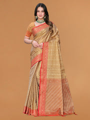 Zari Jaal Cotton Woven Saree