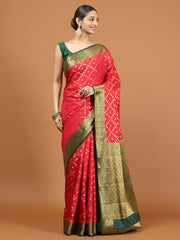 Zari Border Woven Art Silk Saree