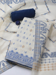 Jamdani Chanderi Unstitched Suit Piece With Dupatta