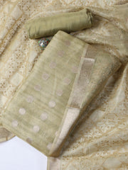Woven Tissue Unstitched Suit With Dupatta