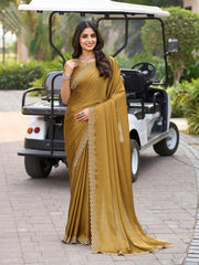 Sequins Embroidery Chiffon Saree