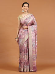 Digital Floral Printed Tussar Saree