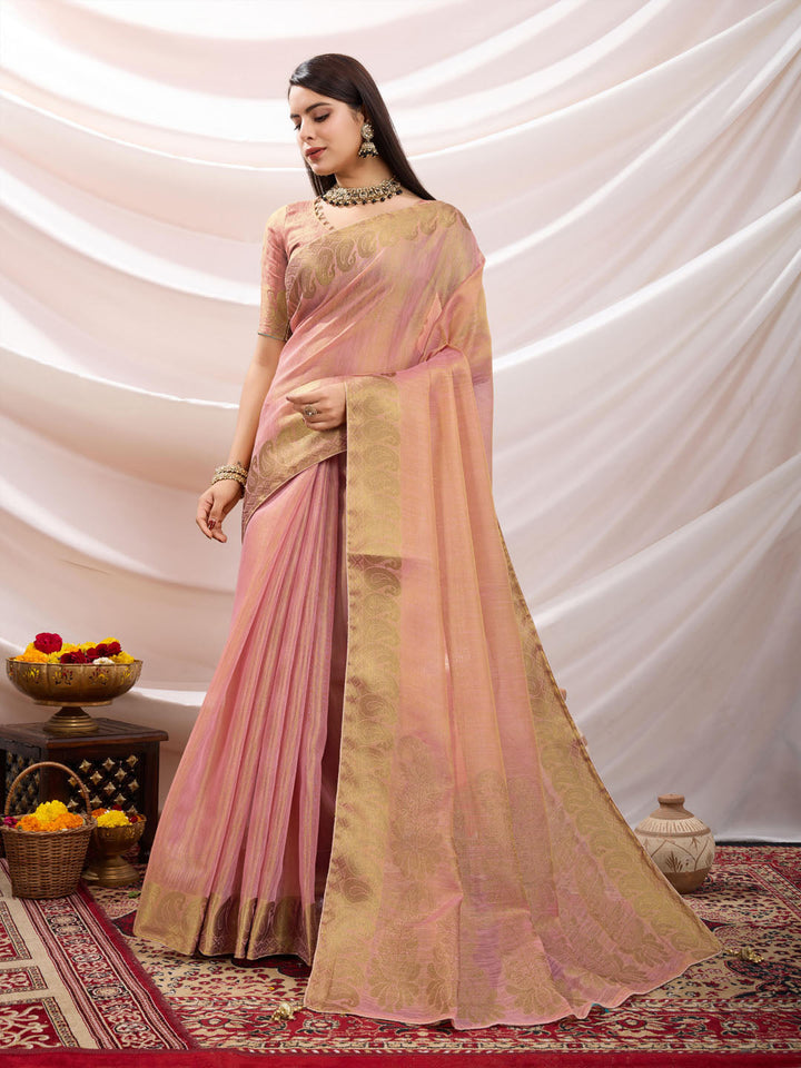 Woven Design Cotton Linen Saree