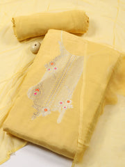 Woven Work Chanderi Unstitched Suit With Dupatta