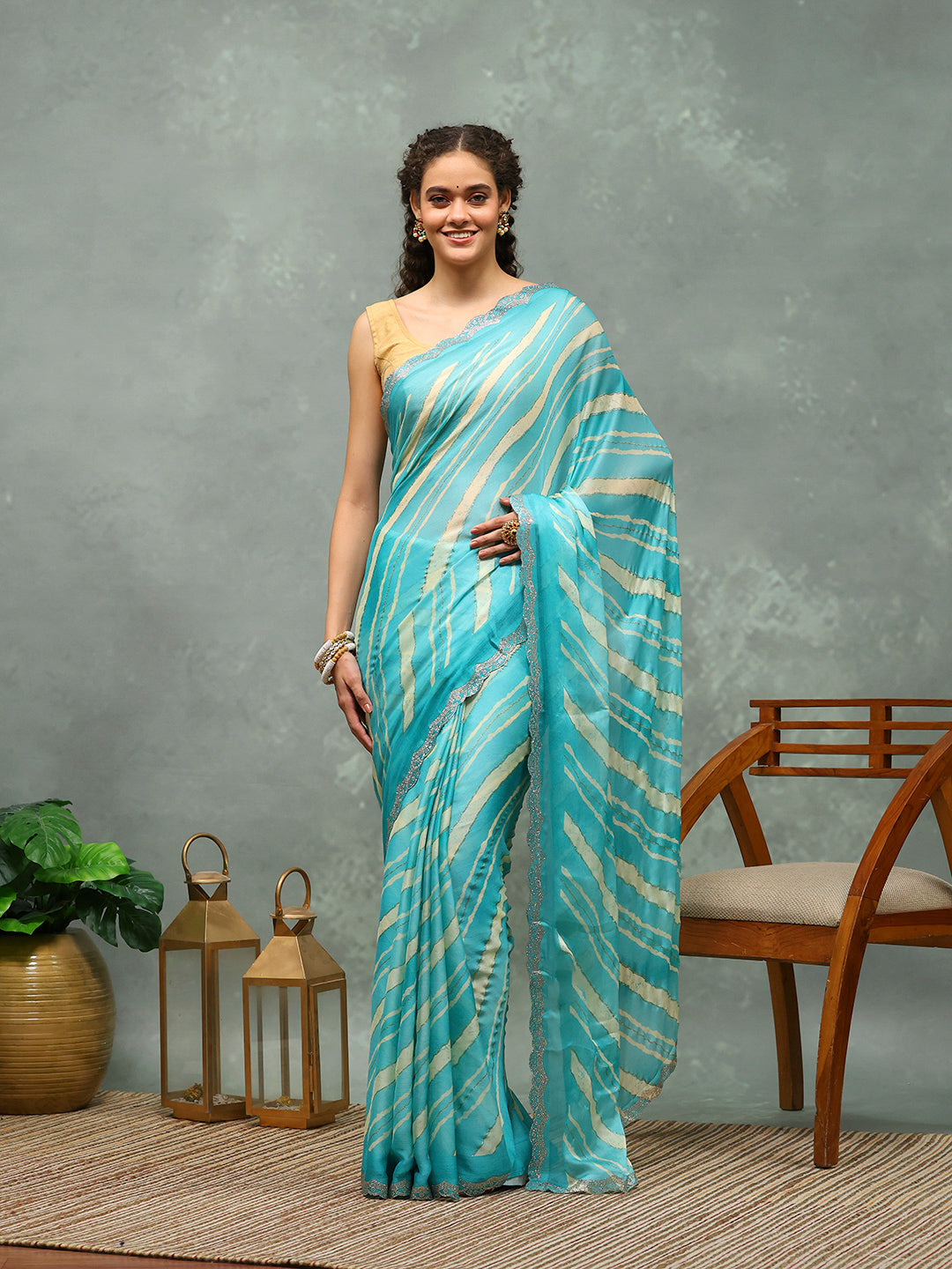 Digital Printed Chiffon Saree