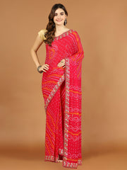 Bandhez Georgette Embroidery Saree