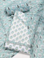 Printed Cotton Unstitched Suit With Dupatta