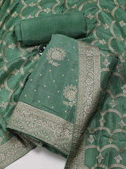 Woven Handloom Unstitched Suit Piece With Dupatta