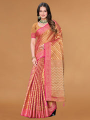 Zari Jaal Cotton Woven Saree