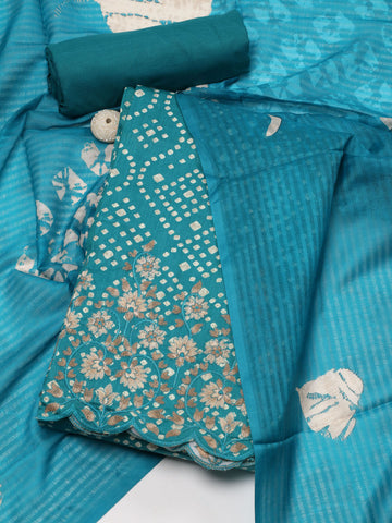 Floral Printed Cotton Unstitched Suit Material