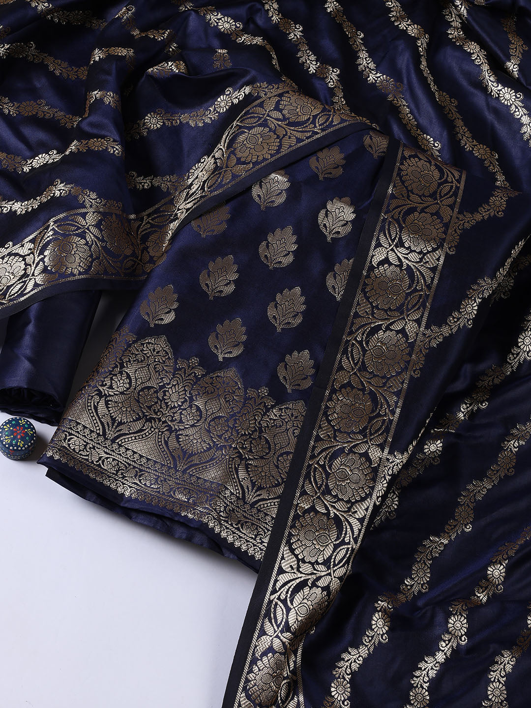 Woven Chanderi Unstitched Suit Piece With Dupatta