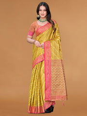 Zari Jaal Cotton Woven Saree