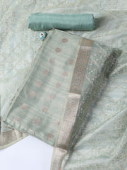 Woven Tissue Unstitched Suit With Dupatta