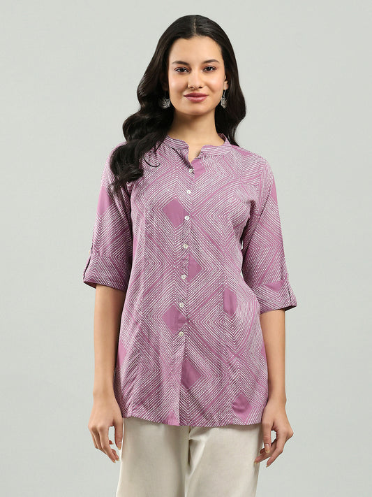 Printed Cotton Blend Shirt
