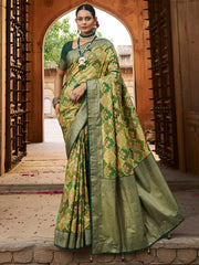 Zari Jaal Art Silk Printed Saree